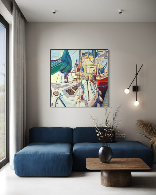 Portowa nostalgia  •  120 x 120 cm  • Agata Topolewska