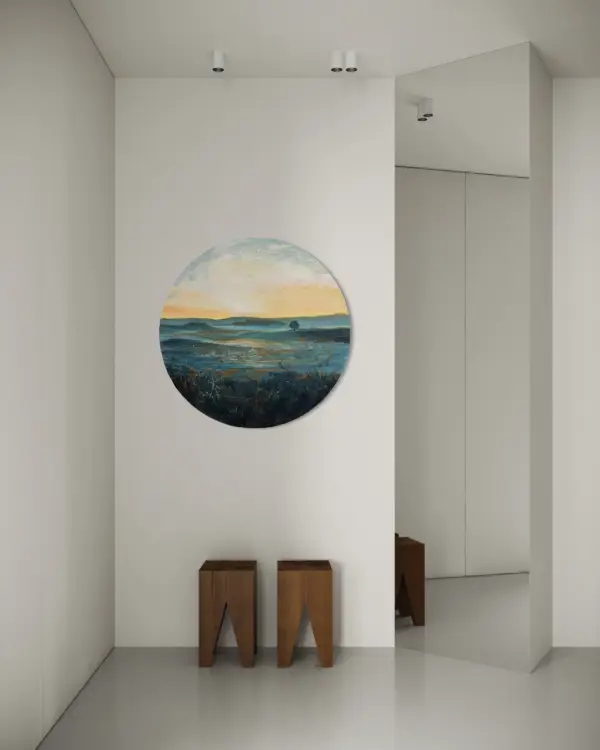 Pejzaż warmiński • Ø 100 cm • Agata Topolewska